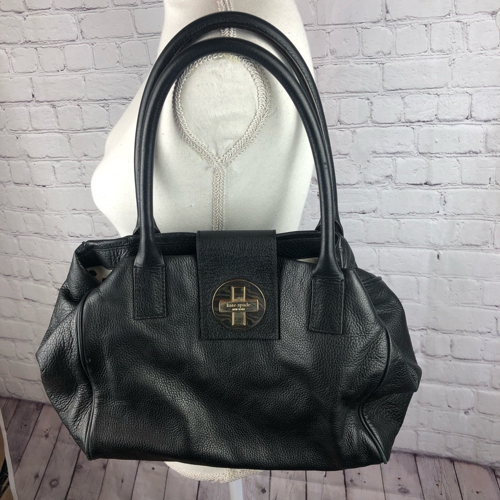 Kate Spade pebbled leather shoulder bag black
